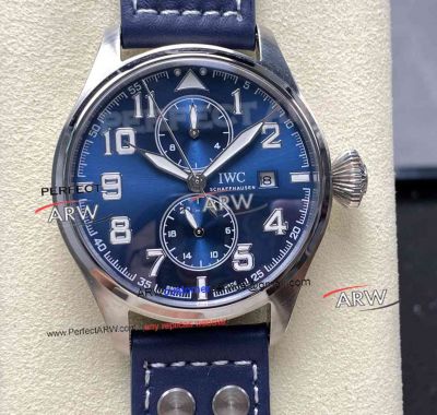 IWC Le Petit Prince Big Pilots Monopusher Edition Blue Face Swiss Replica Watch 
